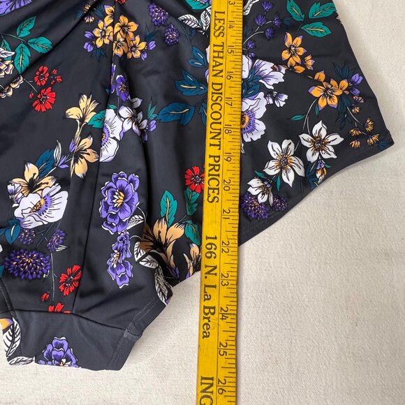 Time And Tru Womens 22W(20-22) Plus Sz Floral Halter 1-Piece Swimsuit Slimming - Picture 16 of 16